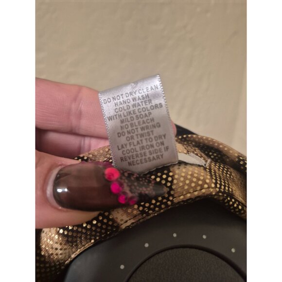 Cache Metallic Animal Print Button-Up Blouse sz M - Picture 4 of 5